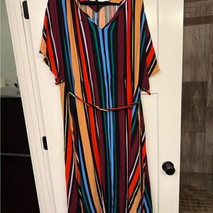 Eloquii Colorful Striped Dress